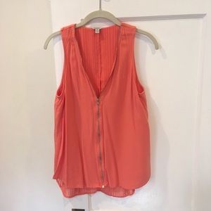 Guess zip front tank top